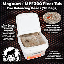 Silverback Automotive EZ-Bucket Fleet Tub with Balancing Beads Insert Bag, 18 Bags – Ideal for Tire Dealers, Fleet Vehicles, Trucks, Vans, RVs, and Off-Road Tires