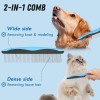 Docrok Pet Grooming Combo - Blue Deshedding Brush with Metal