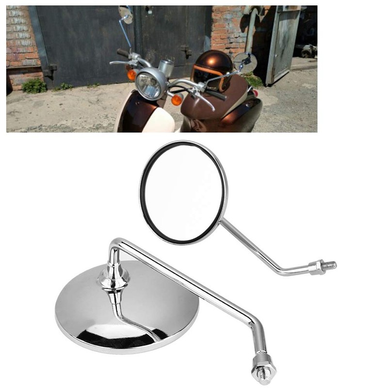 8mm Scooter Mirrors, 1 Pair 8mm Right and Left Motorcycle