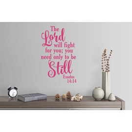 36"x24" The Lord Will Fight for You; You Need Only to Be Still Exodus 14:14 Bible Verse Scripture Christian God Wall Decal Sticker Art Mural Home Decor