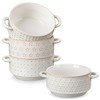 MALACASA 20 oz Ceramic Soup Bowls with Handles, Set of 4