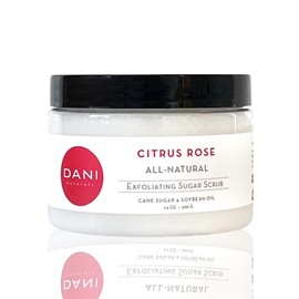 Pure & Gentle Exfoliating Sugar Scrub by DANI Naturals - For Men & Women - 14 Ounces (Citrus Rose)