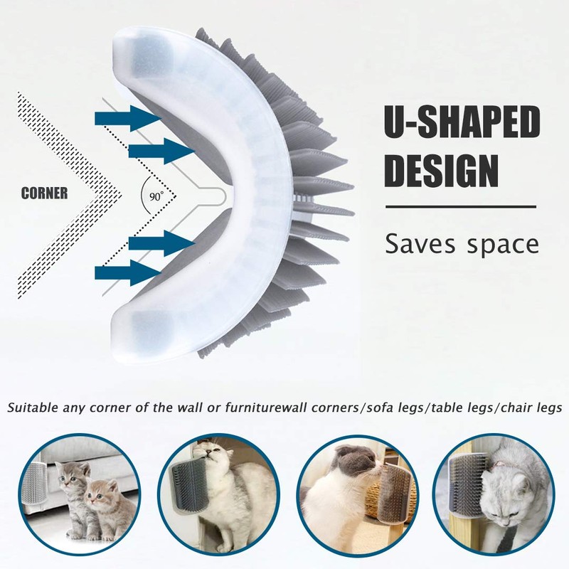 4 Pack Cat Corner Face Scratcher Cat Self Groomer Wall