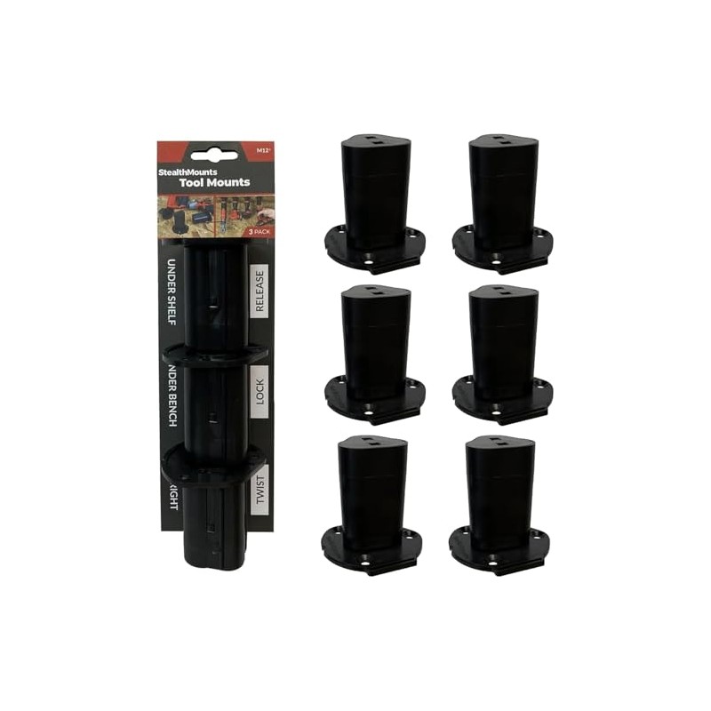 StealthMounts Tool Holder Compatible with Milwaukee M12 (6 Pack) -