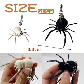 FBIRDY Cat Toy Insects Refills, Feather Wand Replacement Insects, Kitten Interactive Toys (2Pcs Refills(Spider))