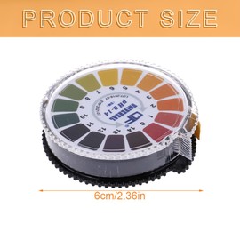 ZXUPOI 1 Roll pH Test Strips 5 m/Roll, Measuring Range 0-14, pH Paper Drinking Water on Roll, Litmus Indicator, Universal Paper, Overacidity, Body Determination, pH Value, Acid Test