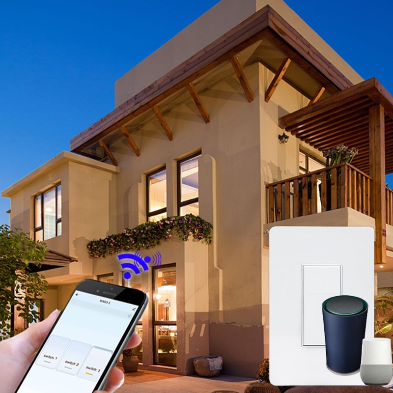 Smart WiFi Light Switch, Single Push Button, No Neutral Wire