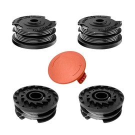 Viilich 4 Pieces Thread Spools Compatible with Bosch AdvancedGrassCut 36 ART 30-36 LI ART 24 ART 24+ ART 27 ART 27+ ART 30 ART 30+, Replacement Thread Spool for F016800351 (4 Spools + 1 Cap)