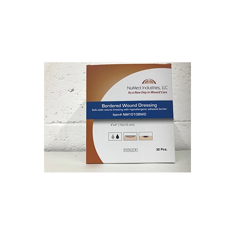 NuMed Bordered Wound Dressing 4x4 30/Box