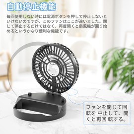 HandFan Handy Fan, Portable Fan, Small, Handheld, 4-in-1, Handheld, Neck Hanging, Wall Mounted, Desktop Fan, 3 Levels of Air Flow Adjustment, 180° Foldable, Type-C Charging, Heatstroke Prevention