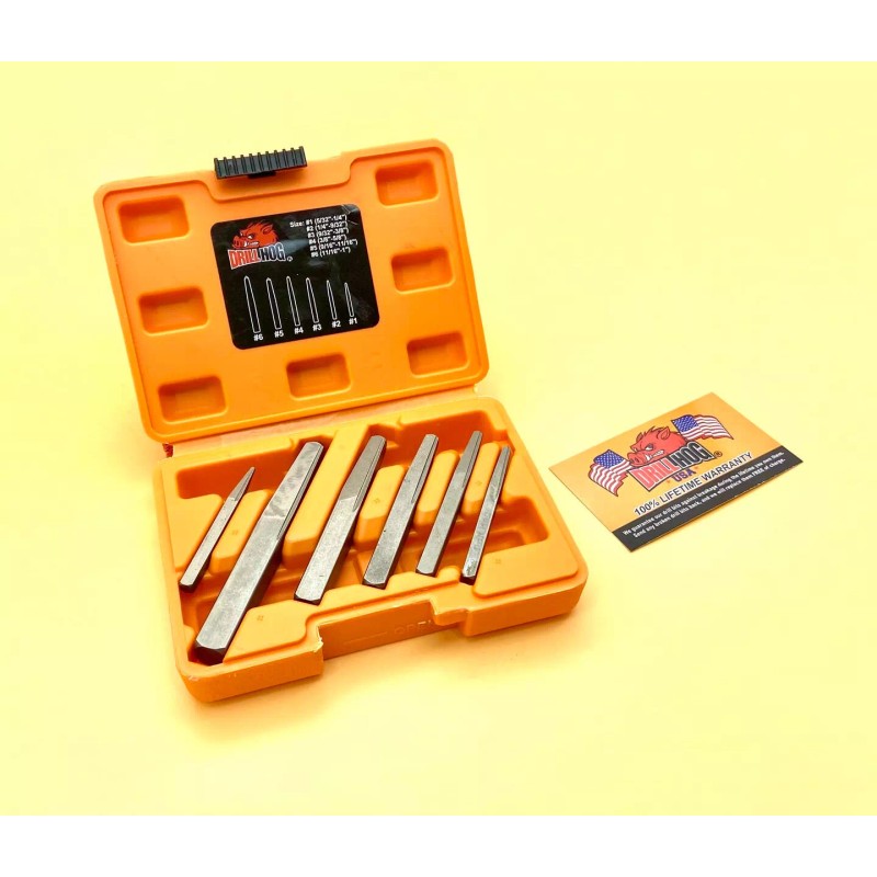 Drill Hog 6 Pc Square Easy Out Set Straight Screw