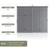EaseLife Kit de herrajes para puerta corredera de bolsillo doble