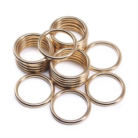 Jamsinmu Metal Ring Robust O-Rings Multi-Purpose for DIY Accessories, Belt and Dog Leads Craft Accessories Gold 25 mm