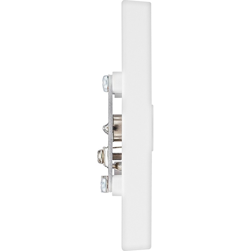 BG Electrical 960-0J Single Co-Axial Socket, White Moulded, Square Edge