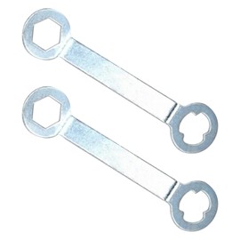 FYHJNC Metal Football Boot Stud Wrench - 2 PCS Football Studs Spanner Steel Track Spikes Wrench, Rugby Stud Key Replacement Tool for M5 Soccer Shoes, Football and Rugby Shoes (Silver)