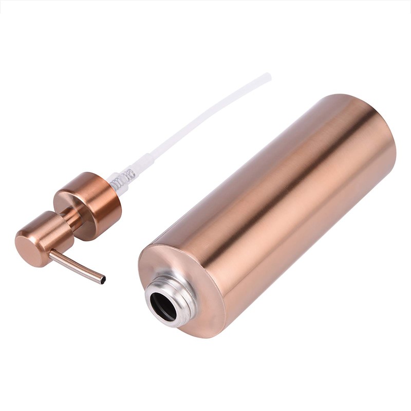 Stainless Steel Dispenser, Kitchen Bathroom Countertop Hand Pump Liquid Rose