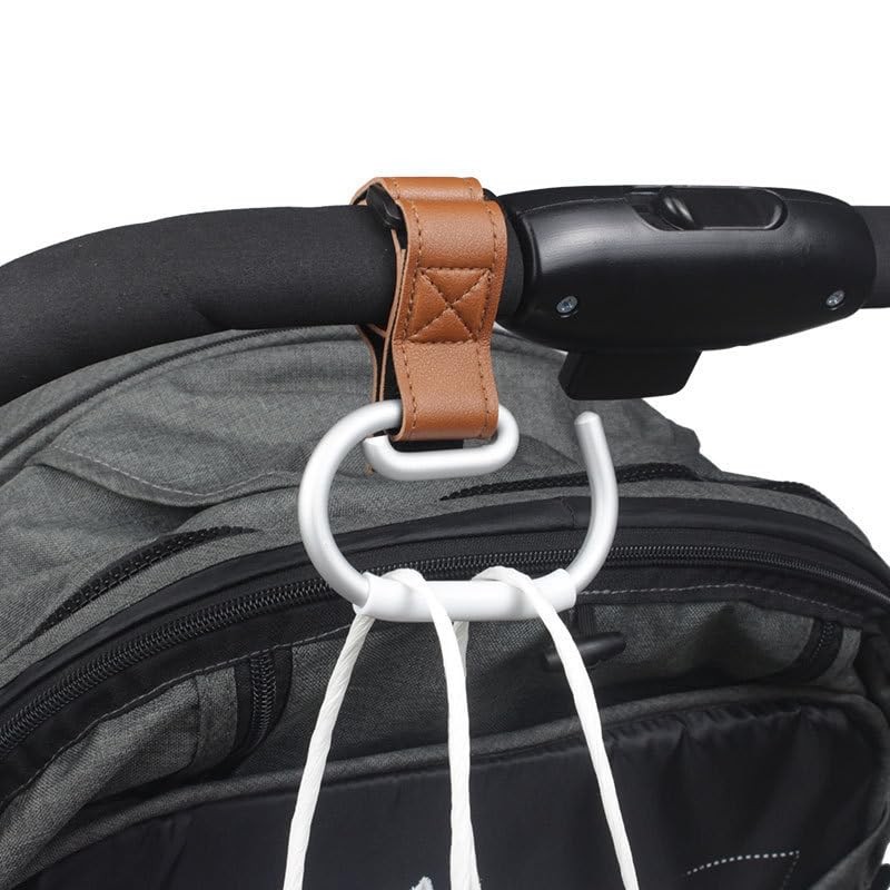Mt.Jun Stroller Hook – Aluminum Hook with Velcro Strap, Lightweight,