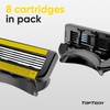 TopTech ULTRA 5 Razors for Men - Replaceable Cartridges for