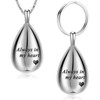 QGJNSGC Carved Tears Keepsake Ash Necklace Urn Pendant Cremation Memory