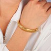 Eigso 12 mm Stainless Steel Bangle Bracelet for Women Gold