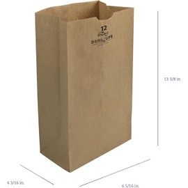 Duro Bag Mfg. Co. 18412 12# 100% Recycled Kraft Bag