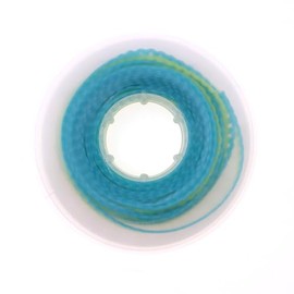 Fuioda15 Feet Two Colored Dental Elastic Powerchains for Braces Orthodontics Ligature Ultra Power Chain Rubber Bands Long Short Continuous (Green a Yellow, Long)