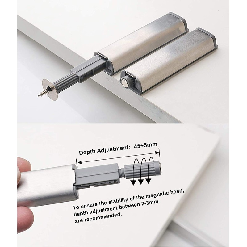CTRICALVER 6pcs Push Close Drawer Opener Wardrobe Closure Closer Door