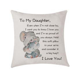 AMZKWY Daughter Gifts From Mother Father Cushion Cover Throw Pillow Cover Gift To Daughter Birthday (Daughter)