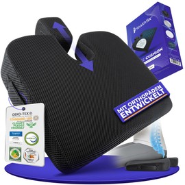 Healthfix® Wedge Seat Cushion - Orthopedic Memory Foam Seat Wedge for Office Chairs, Posture Support, Pressure Relief for Back/HIPS/Tailbone - Medium (130-200 lbs)