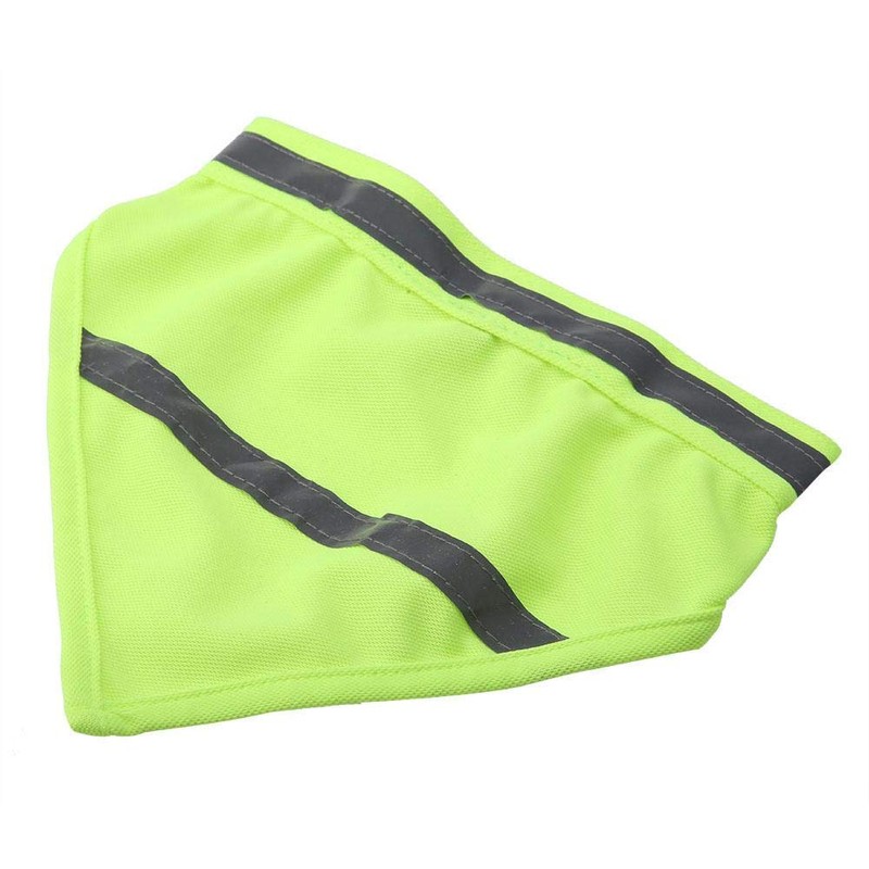 2pcs/set Pet Dog Reflective Saliva Towel Triangle Scarf (Fluorescent Yellow