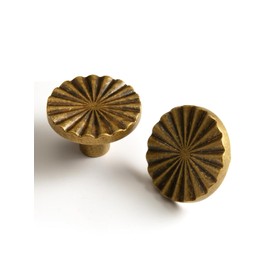 Tiradores de cajón de gabinete de latón antiguo Pomos clásicos vintage planos Tiradores de cajón de aleación de zinc Pomos de cajón de diseño elegante Manijas de hardware para gabinete de