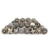 ATCUSA Indian Handmade Assorted Black and White Ceramic Door Knobs