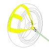 MOTO4U Universal Motorcycle Rear Wheel Tie down Strap (Fluorescent green)