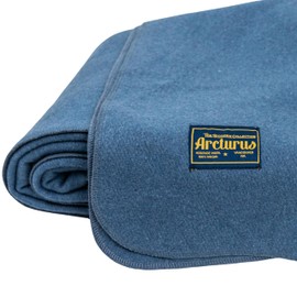 Arcturus Bighorn 100% Virgin Wool Blanket - Queen Size (Steel Blue)