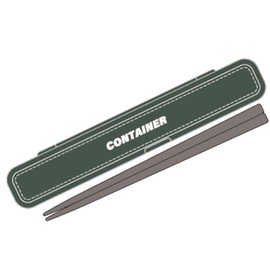 OSK CONTAINER HS-17 Flatware Set, No Heaven, Chopsticks Set, Green, 7.1 inches (18 cm), Made in Japan, Dishwasher Safe, Chopsticks Case, Thin, Antibacterial, Stylish, Cute, Simple, Unisex, Kids,