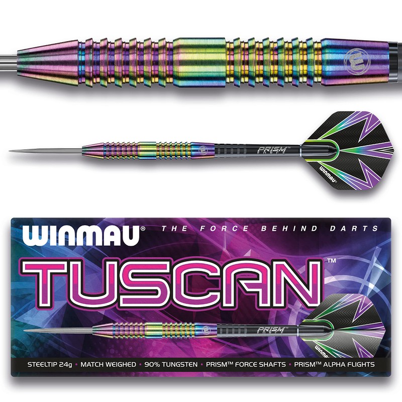 WINMAU Tuscan 24 g professional steel tip tungsten darts with