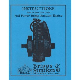 Flywheel Supply Briggs Stratton Gas Engine Motor F FC FB Manual Instruction Parts Book Hit Miss
