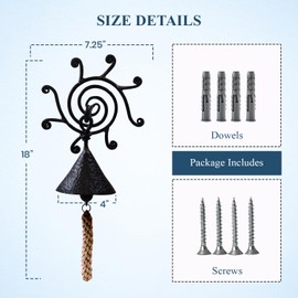 The Metal Magician Steering Wheel Wall Mounted Solid Brass Bell for Dinner, Indoor, Outdoor, School, Bar, Reception & Church-Black