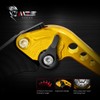 MZS Clutch Brake Levers Short Adjustable Round CNC Gold Compatible