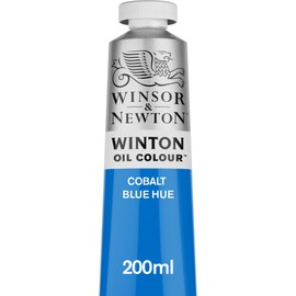 Winsor & Newton 1437179 Winton, fine high-quality oil paint, 200 ml tube with even consistency, light-resistant, high coverage, rich in colour pigments, cobalt blue colour
