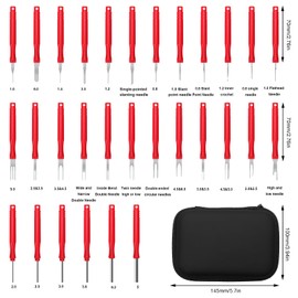 Pin Tool Car Set, 30 Pieces Terminal Removal Removal Tool for Car, Terminal Removal Tool Set, Car Cable Plug Removal Tool (Red)