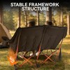 High Back Double Camping Chair 2 Person Camping Chair Brown