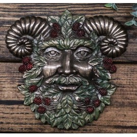 Ebros The Horned God Summer Harvest Celtic Greenman Wall Decor 6"Tall Pan Ent Wall Plaque Figurine