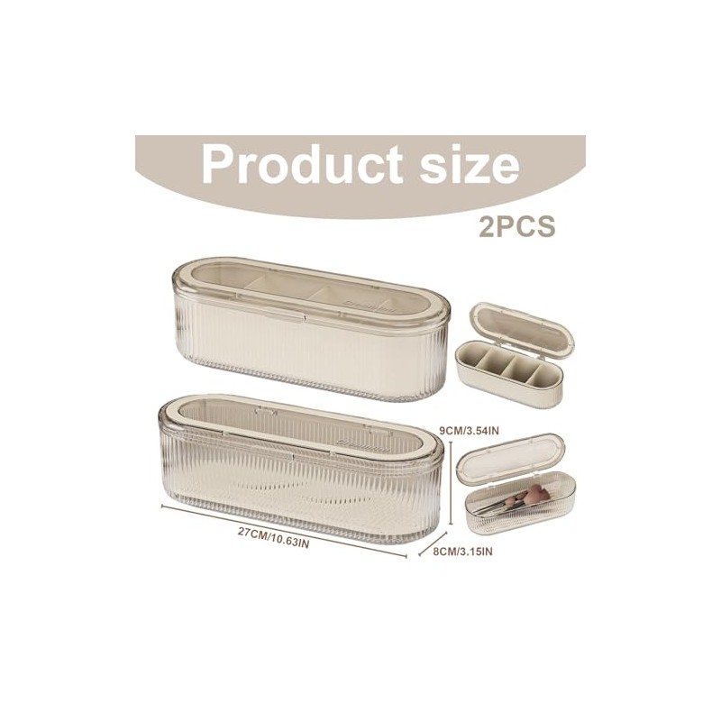 Soporte para Esponja de Maquillaje, 2 uds., con 4 Compartimentos