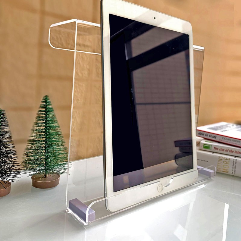 Qsxou Treadmill Tablet Holder, Exercise Bike Reading Stand,Acrylic Book Holder,