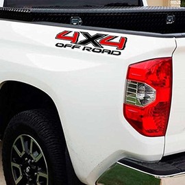 Black Red 4x4 Tundra Truck Decal Set Off Road Stickers