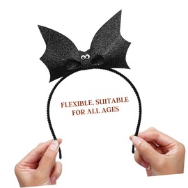 IMIKEYA Headband Bat Women's Sequin Performance Headwear Bat Headdress Boys and Girls and Adults Bat Hair Hoop