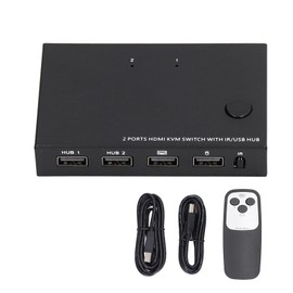 2 in 1 Out KVM Switch 3840 X 2160 Resolution HD Multimedia Interface KVM Switch for Computer Keyboard