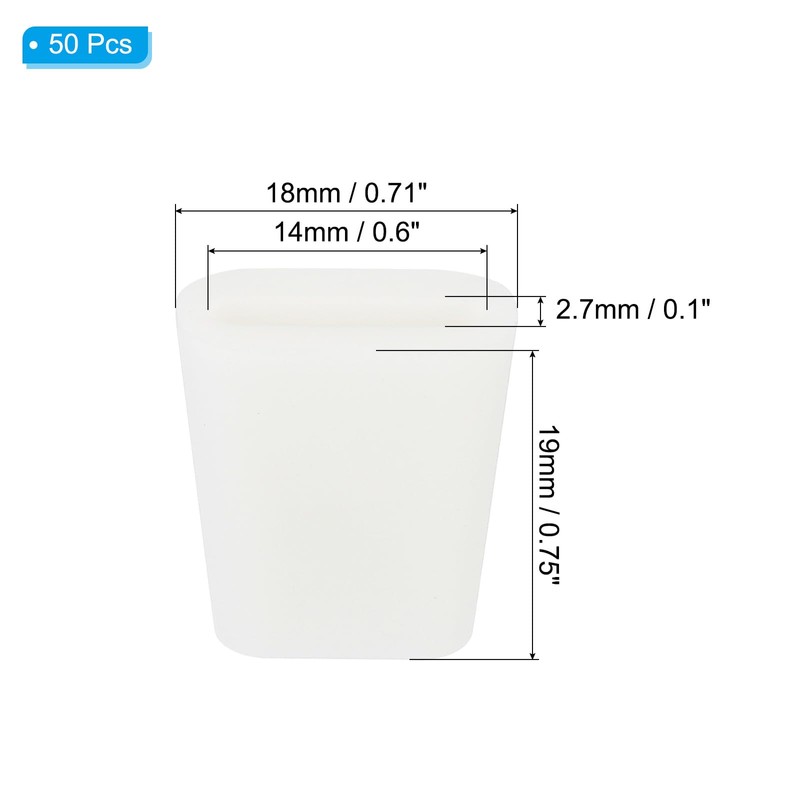 PATIKIL Kitchen Sink Rack Feet, 50 Pack Plastic, White, 19x18