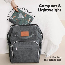 Portable Diaper Changing Pad - Waterproof Foldable Baby Changing Mat - Travel Diaper Change Mat - Lightweight Changing Pads for Baby - Baby Changer - Machine Washable (Woods)